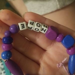 Blue and purple, hope bracelet!